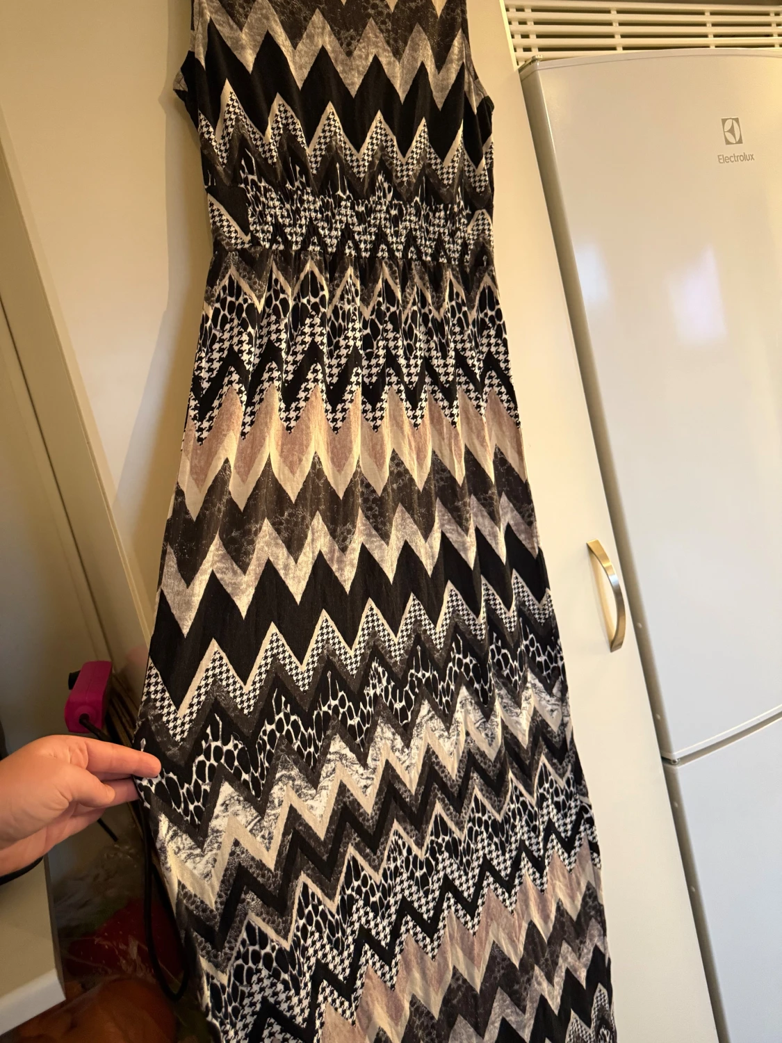 Lång mönstrad klänning från Cream - 6