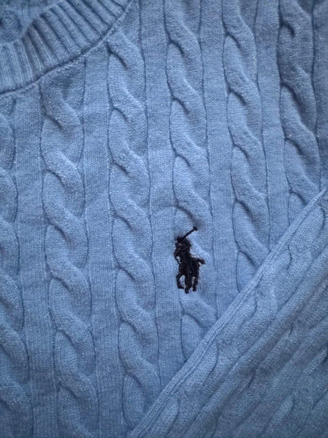 Ljusblå stickad tröja Polo Ralph Lauren - 1