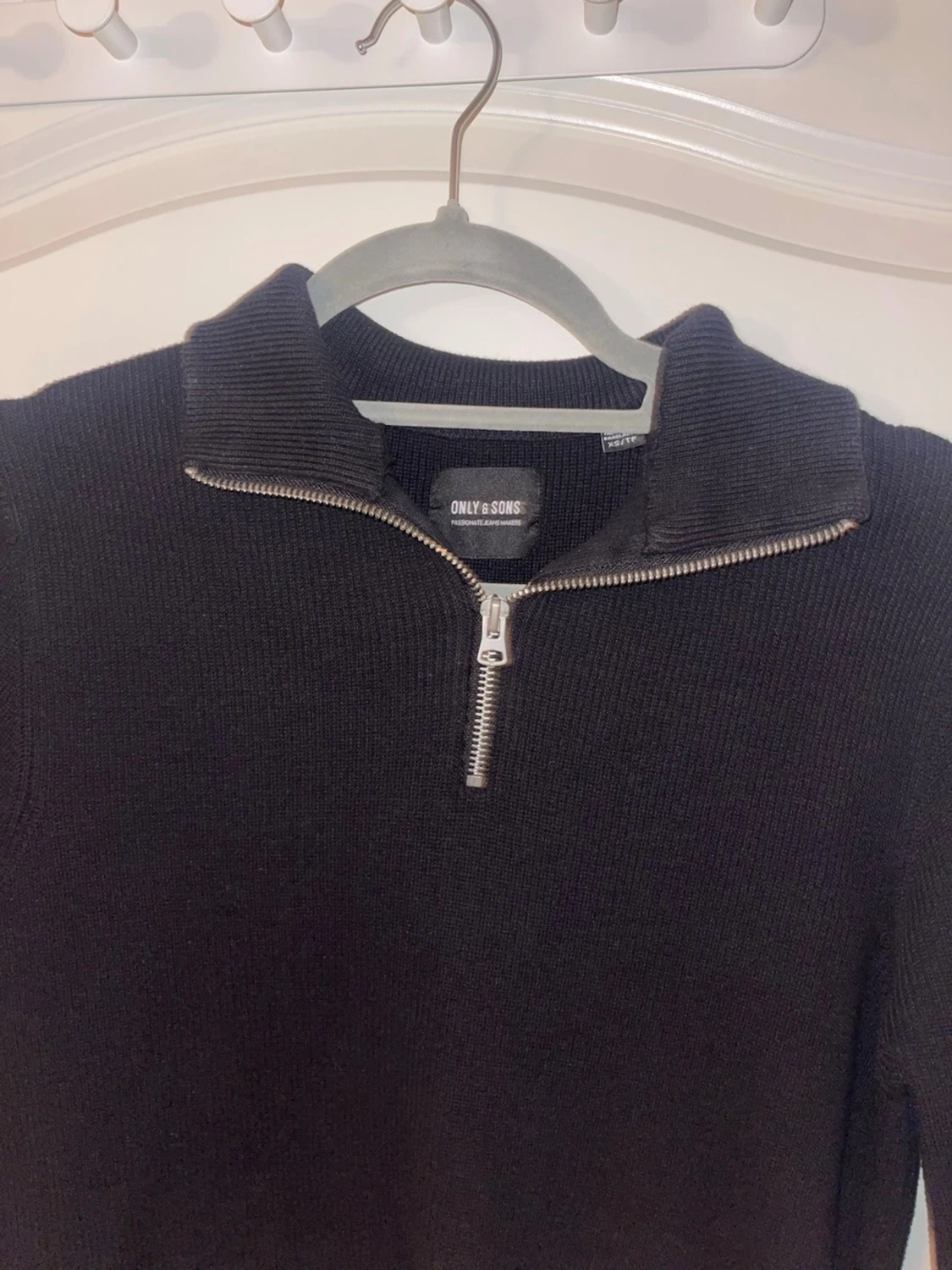 Svart stickad half zip-tröja Only & Sons - 3