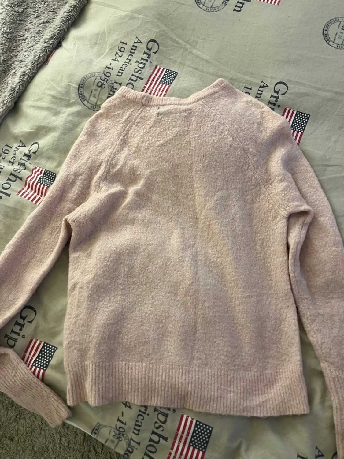 Ljusrosa stickad tröja från Bik Bok - 1