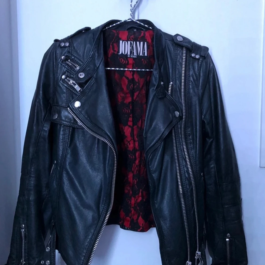 Svart skinnjacka Jofama by Kenza - 2
