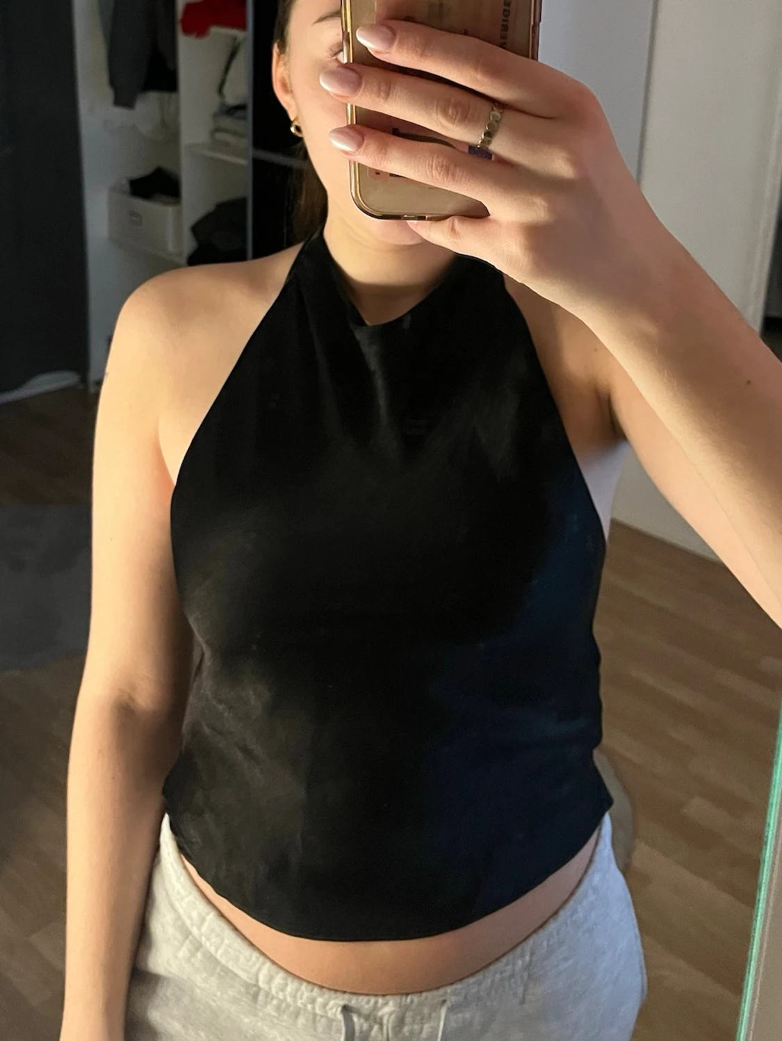 Svart halterneck topp