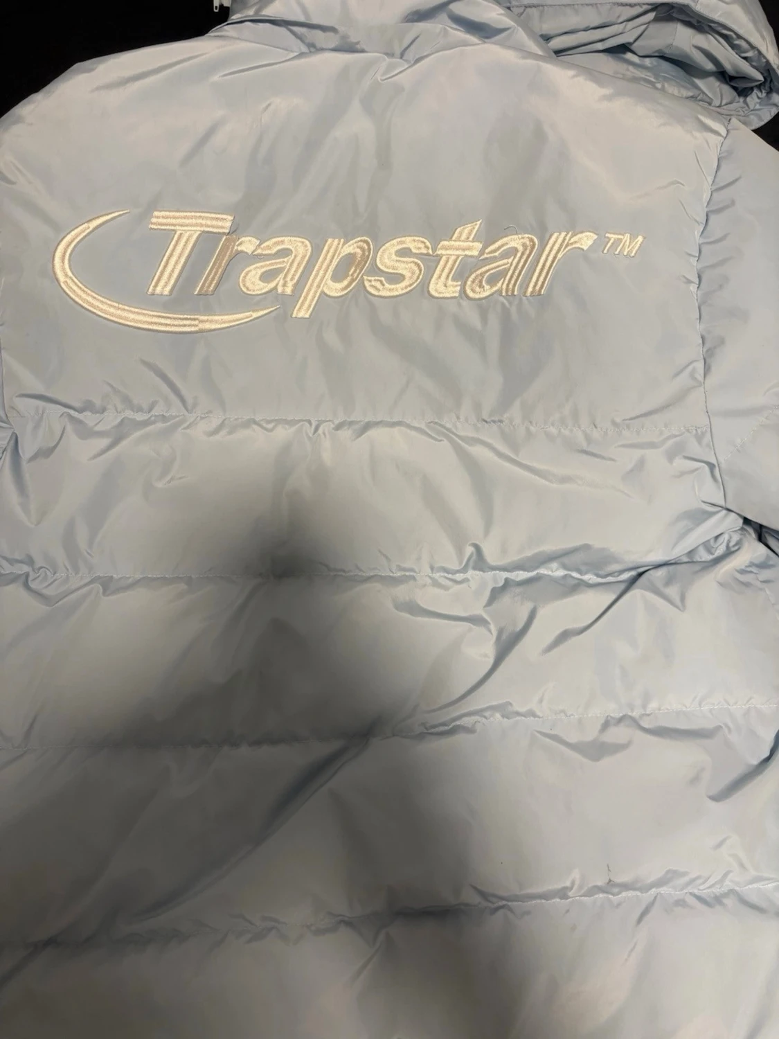 Ljusblå pufferjacka från Trapstar med kvitto