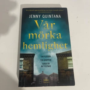 Vår mörka hemlighet - En spännande bok om två flickor, två kroppar och tjugo år av tystnad. Perfekt för dig som gillar mysterier och nervkittlande berättelser. Omslaget ger en mörk och mystisk känsla som lockar till läsning.