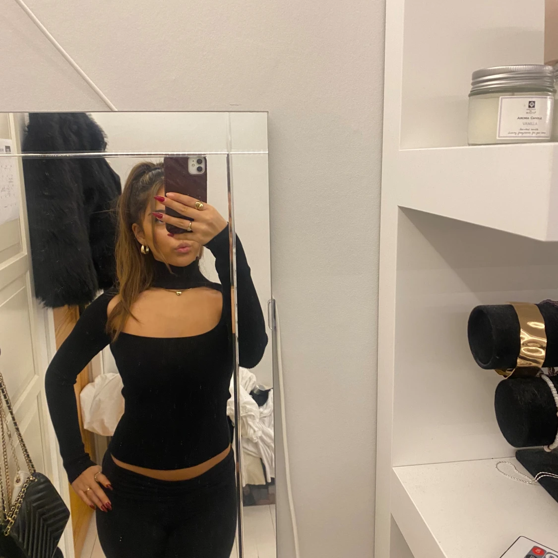 Svart halterneck topp Zara