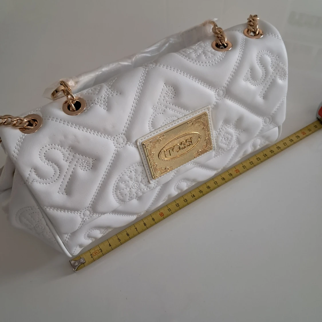 Vit quiltad axelväska från Silvio Tossi - 4