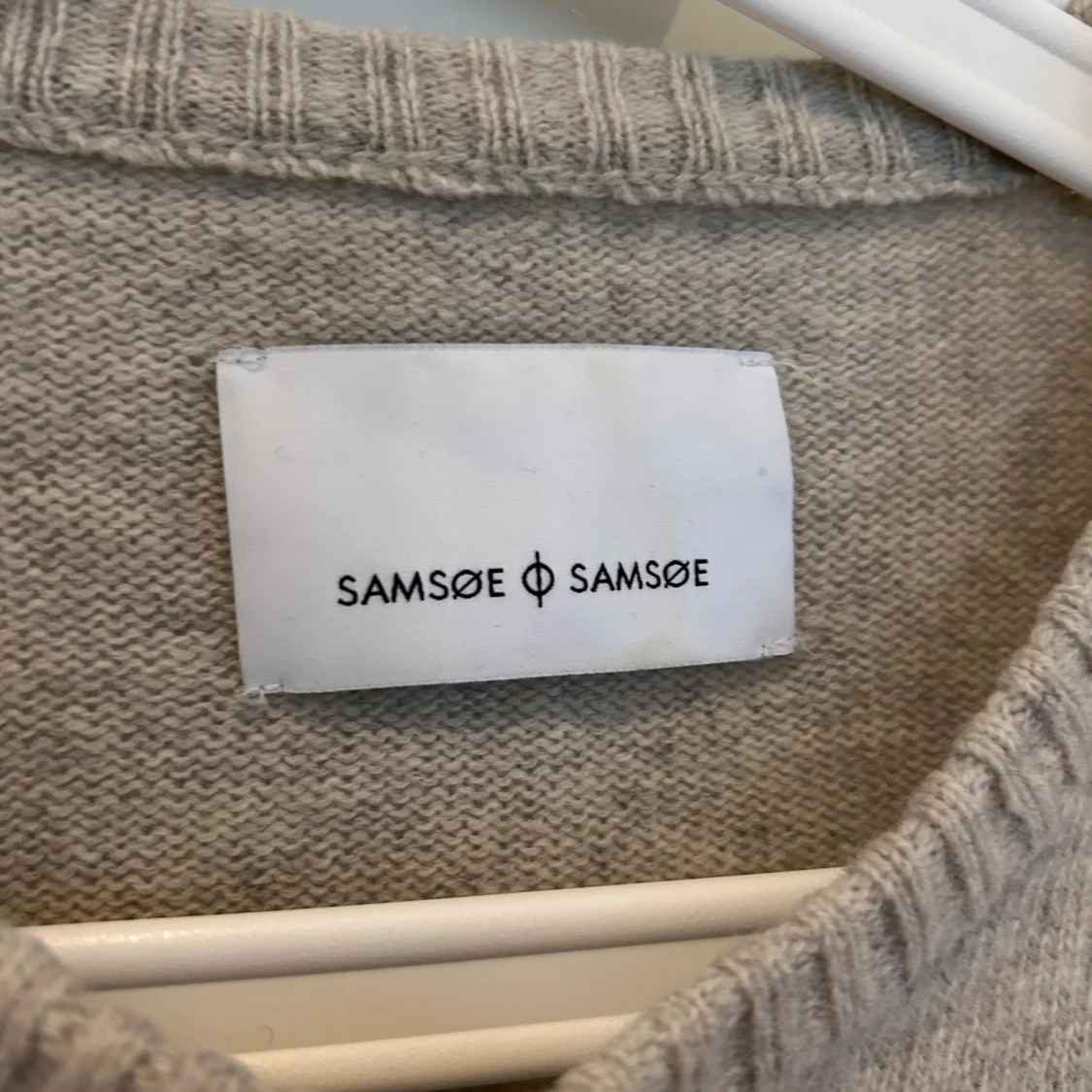 Beige stickad tröja Samsøe Samsøe - 1