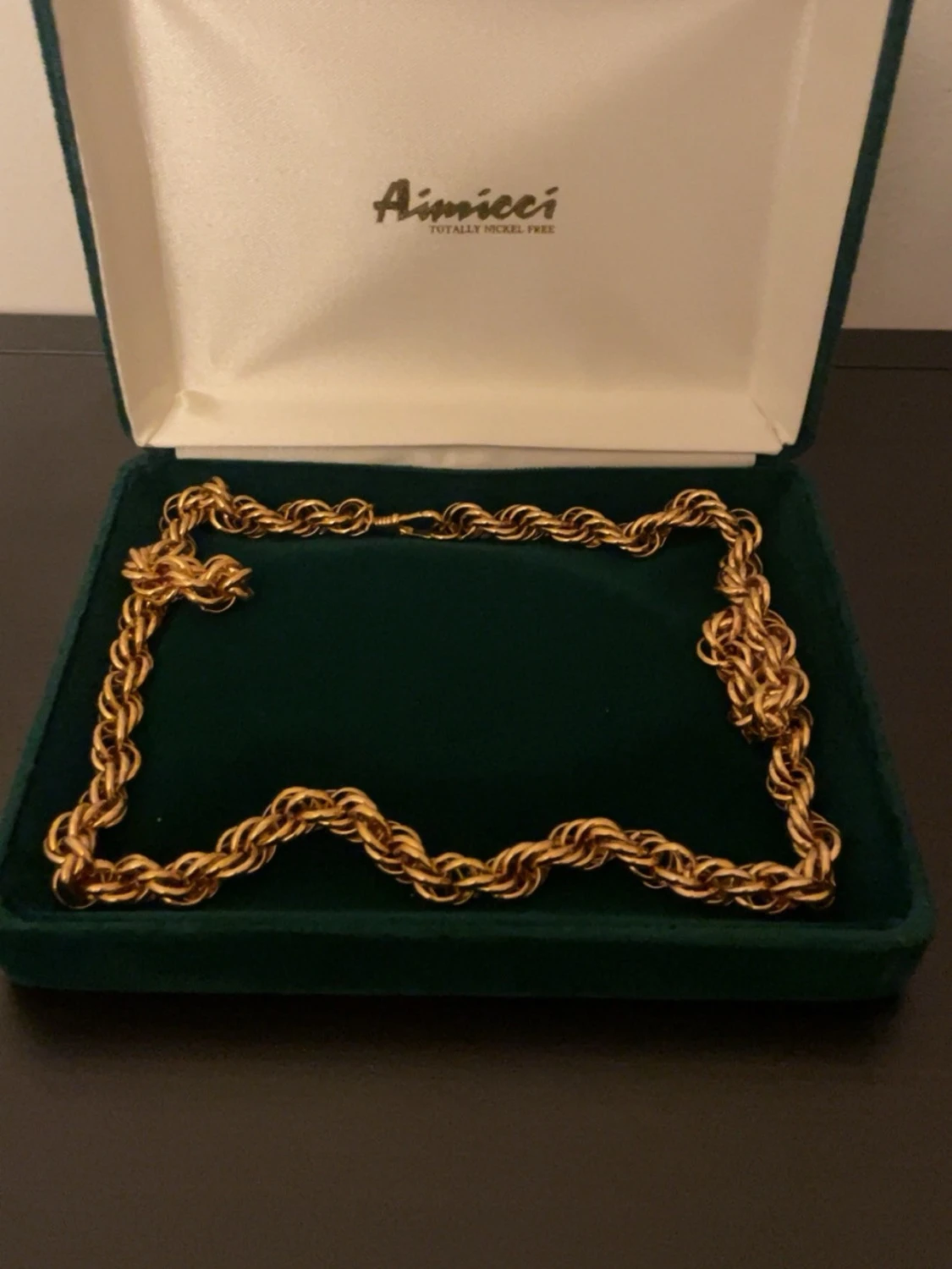 Guldfärgat repkedje-halsband Aimieci - 1