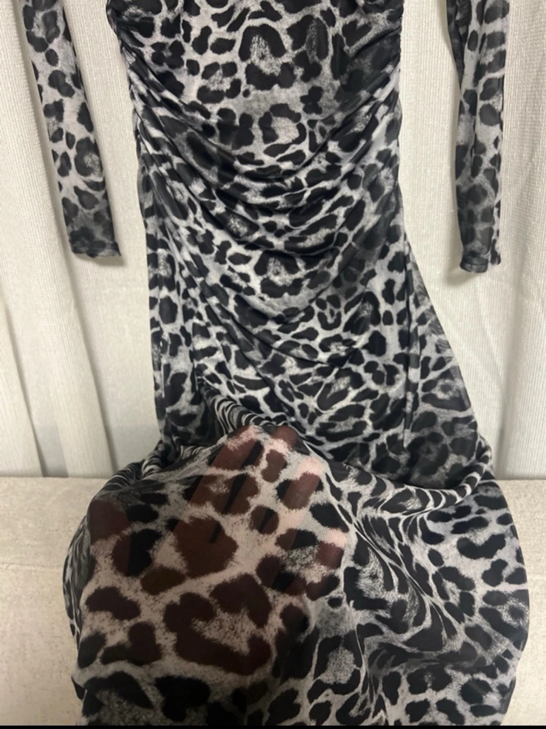 Leopardmönstrad långklänning Sisters Point - 2