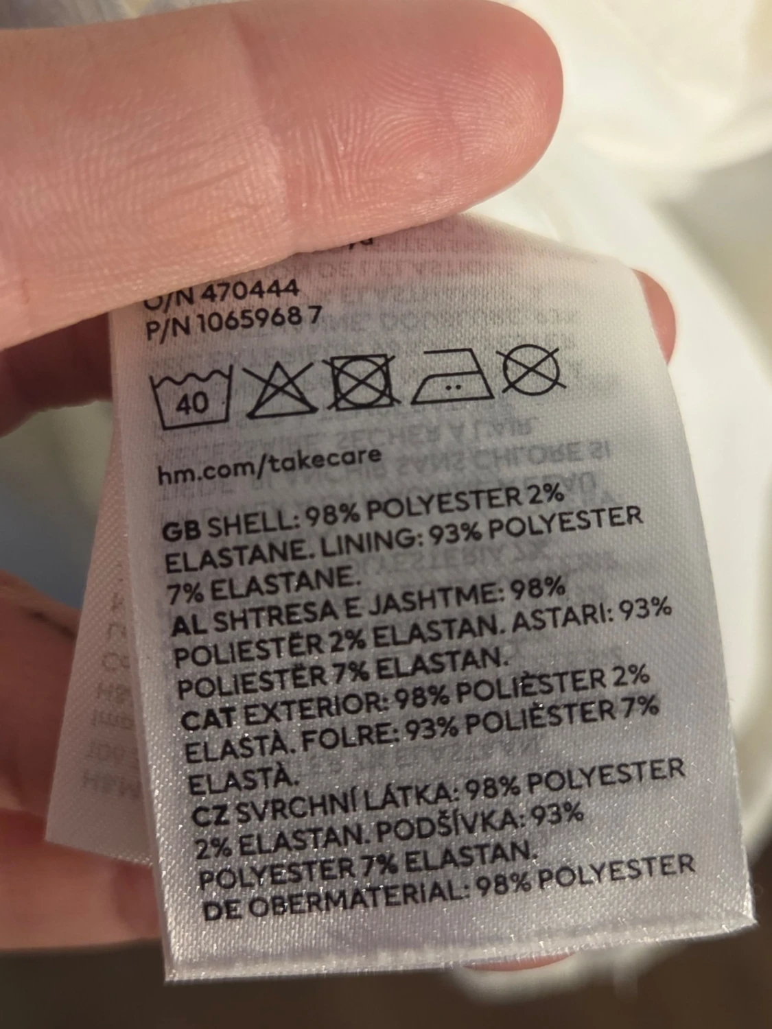 Vit kort klänning med knyt och broderi - 3