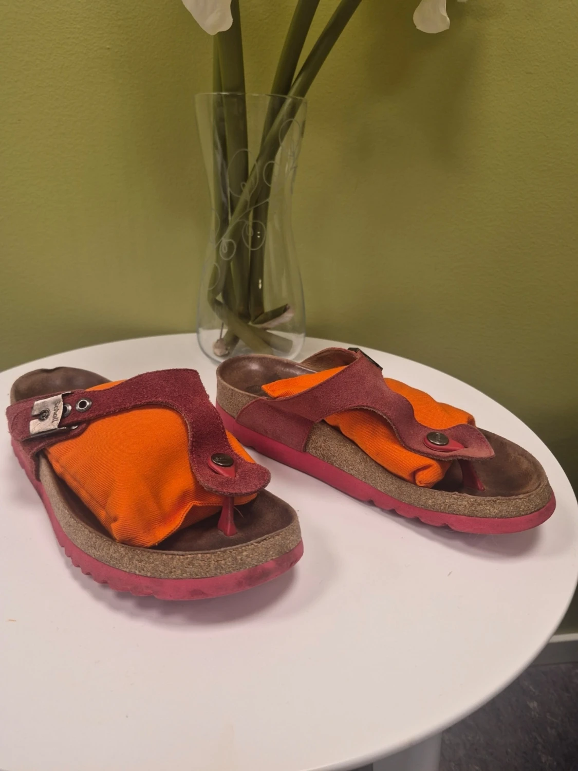 Röda läder sandaler från Scholl, 38 - 1