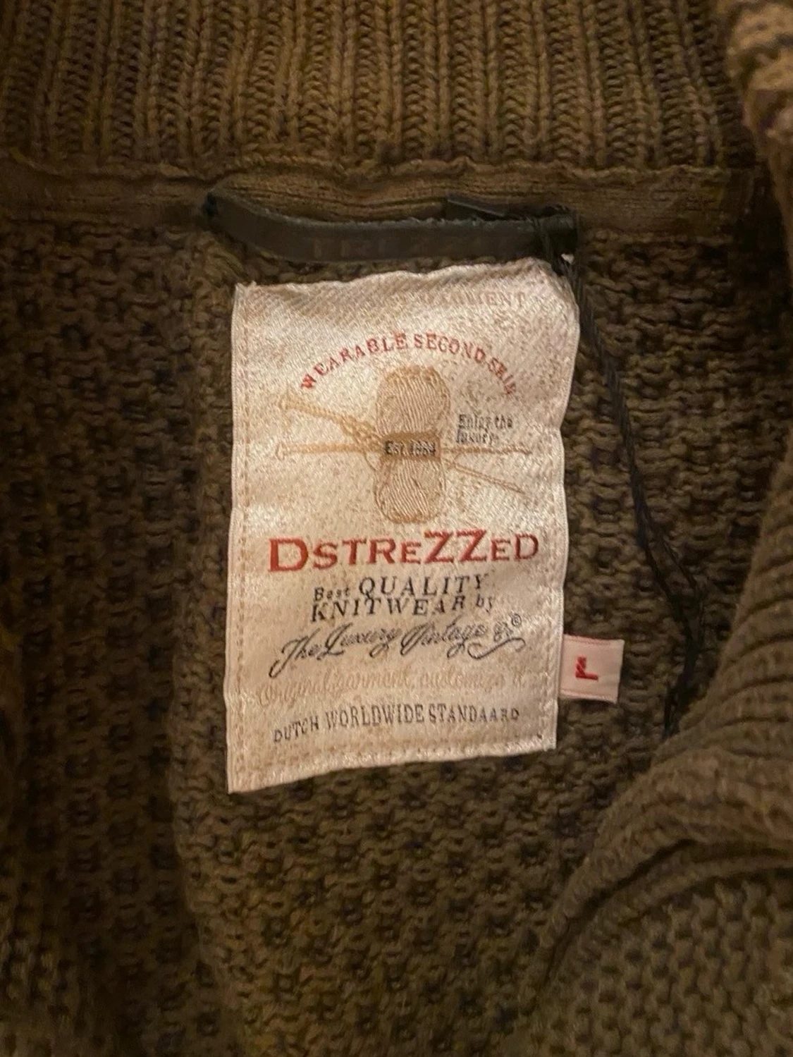 Mörkgrön cardigan/kofta från Dstrezzed - 1