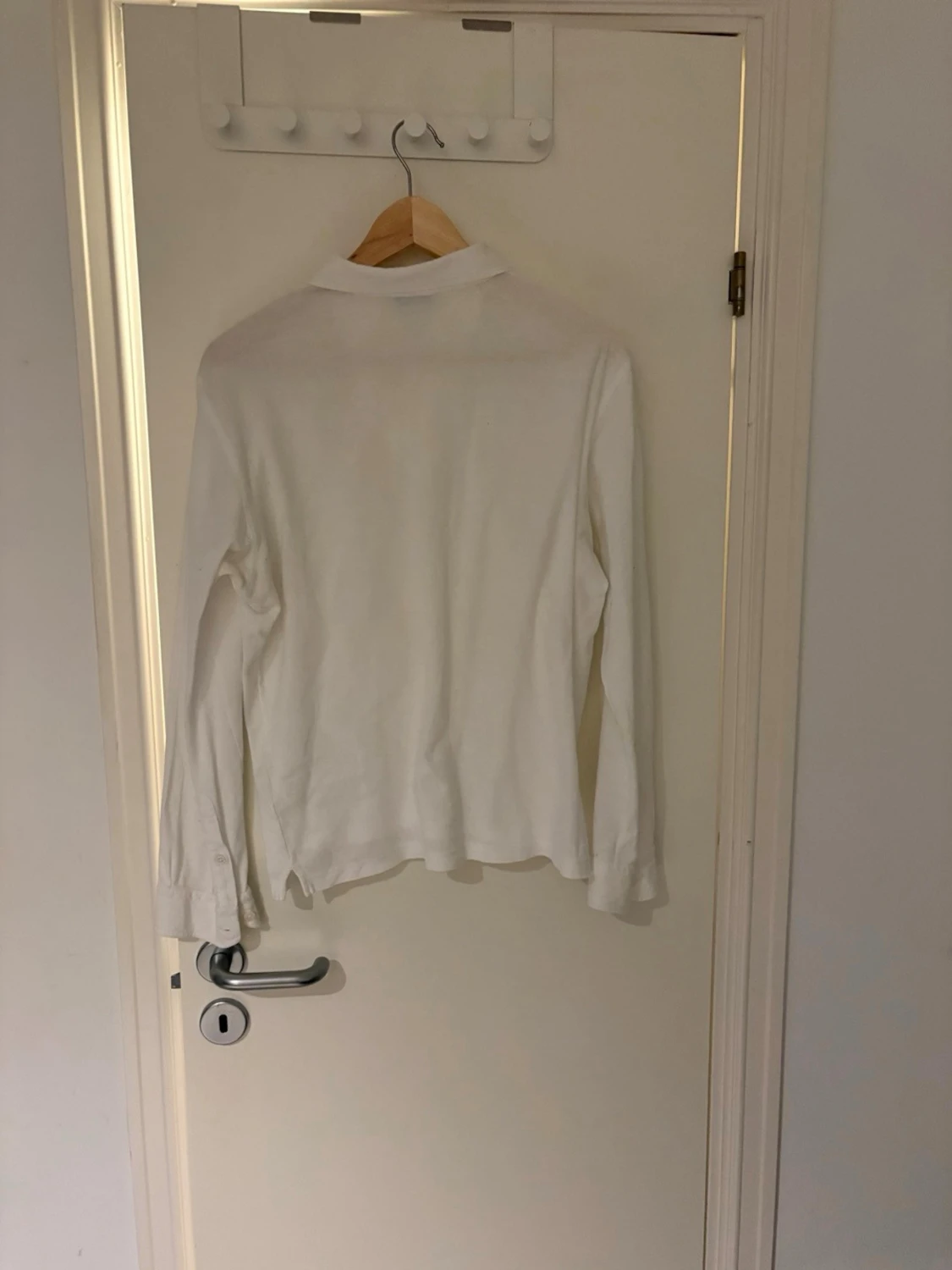 Vit långärmad gran sasso piké/ skjorta, storlek 50 i italiensk storlek - 1