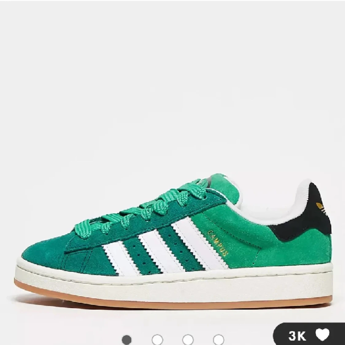 Adidas Campus gröna sneakers mocka