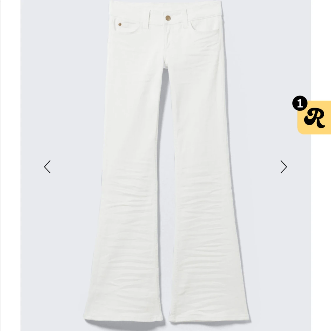 Vita lågmidjade jeans från weekday