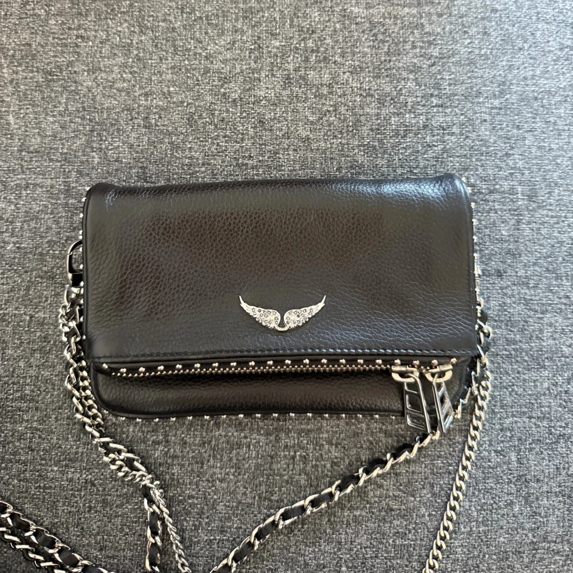 Svart axelväska Zadig & Voltaire skinn