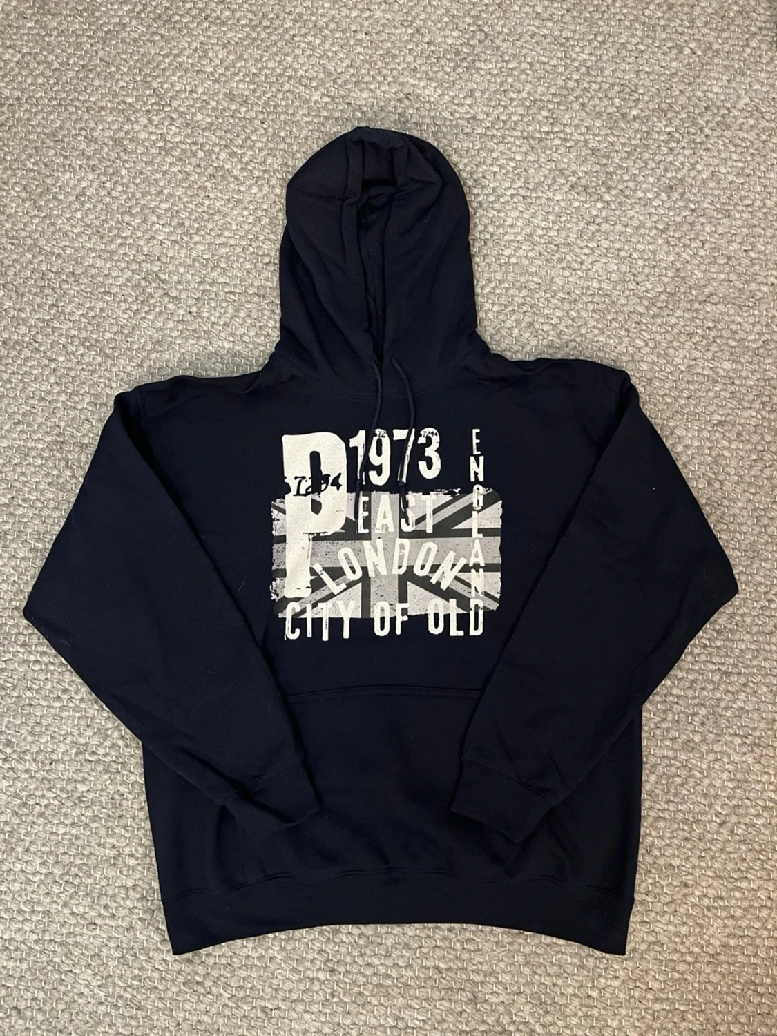 Blå Hoodie