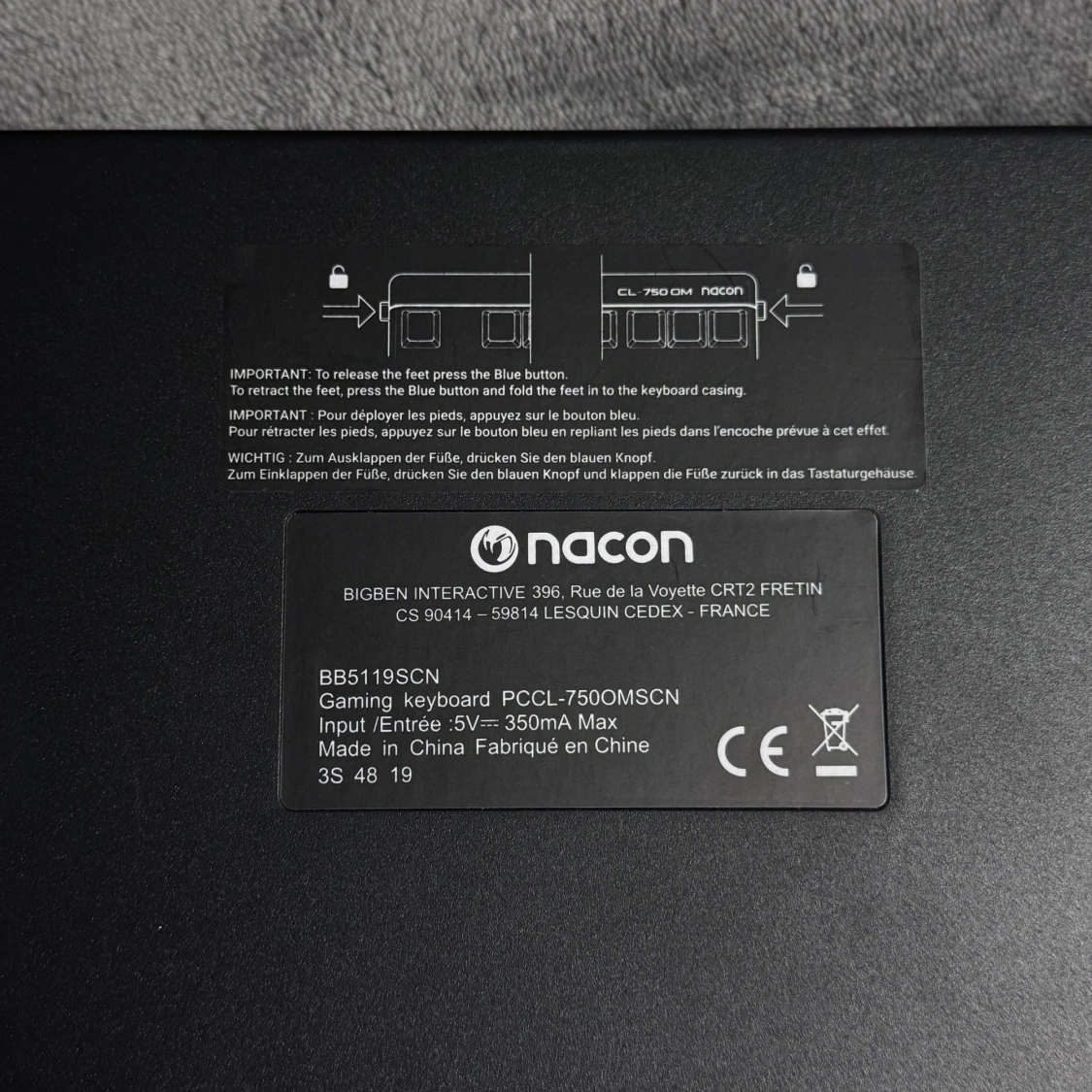 Nacon CL-750OM Compact Gaming Keyboard - 3