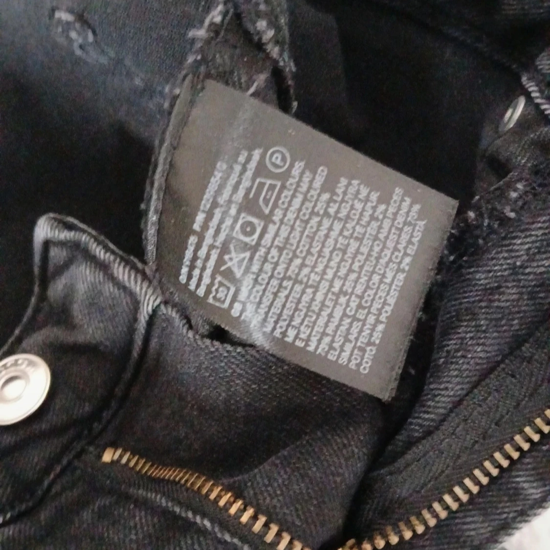 Svarta Lågmidjade Jeans - 4