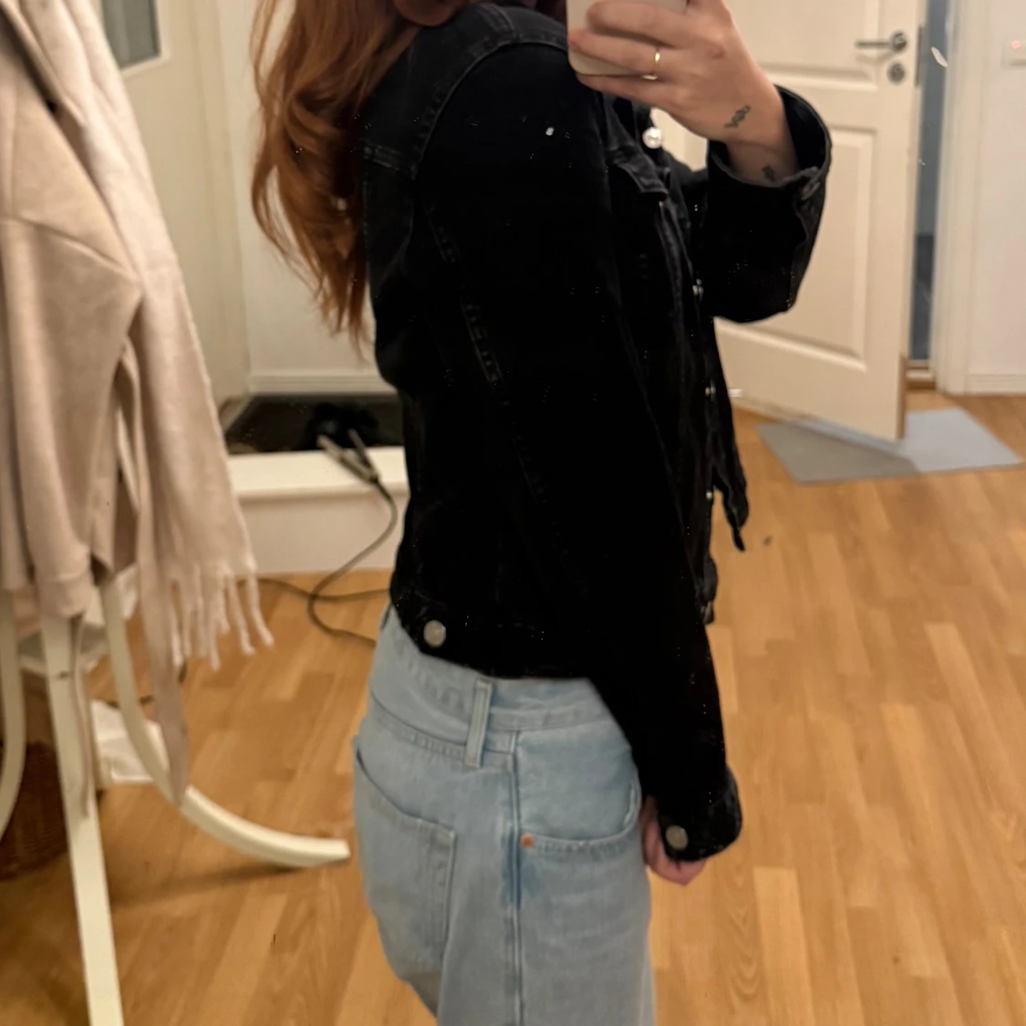 Svart jeansjacka från zara - 2