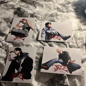 Official! Stray kids postcards/miniposters - (SKRIV VILKA NI VILL KÖPA! 55kr STYCK! Skickar altid extra bilder innan köp!). REA OM NI KÖPER FLER!)     Coolt photobook med exklusiva bilder på medlemmarna i K-popgruppen STRAY KIDS Perfekt för fans som vill ha snygga foton och samlarobjekt med modern och edgy stil. Inspirerande för unga vuxna och ungdomar som älskar musik och koreansk popkultur. (Kommer med freebies!)