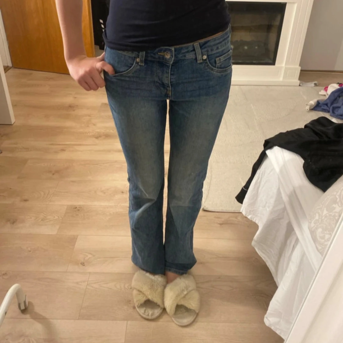 Lågmidjade bootcut jeans  - 1