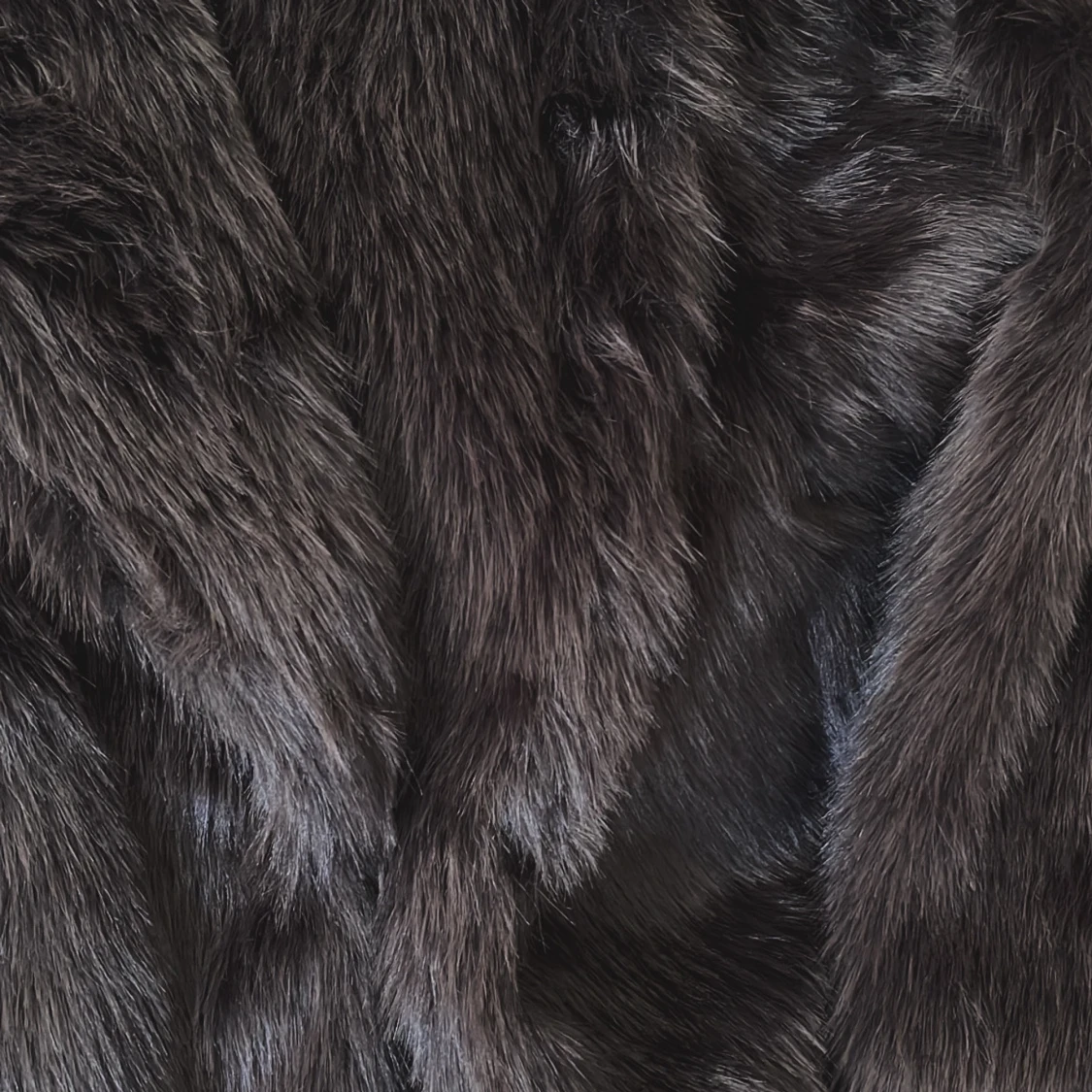 Mörkbrun pälsjacka från Bik Bok - 3