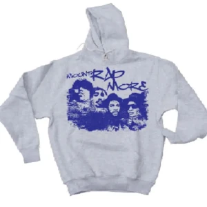  Mount Rap More hoodie  - Snygg grå hoodie med blått Mount Rap More-tryck framtill. Bra kvalitet och ej använd mycket. Skriv gärna vid frågor!💕