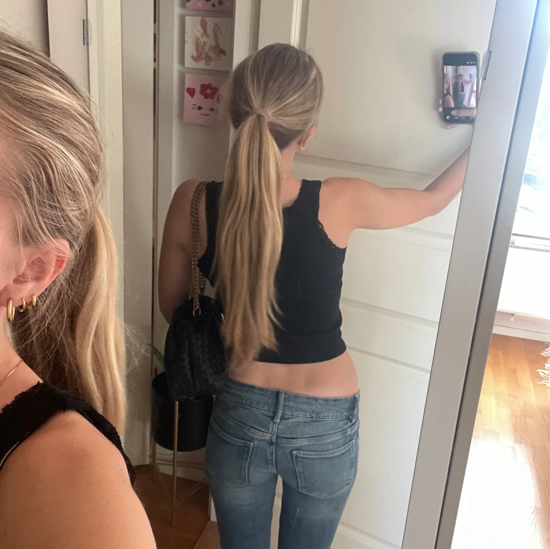 Svart croppad linne från brandy - 1