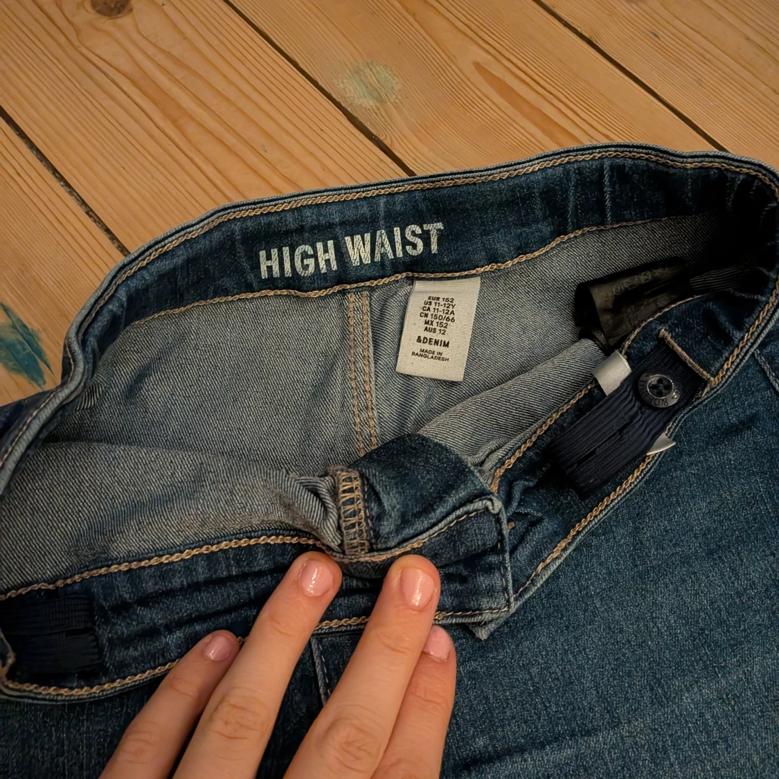 Hög midjade shorts blå - 2