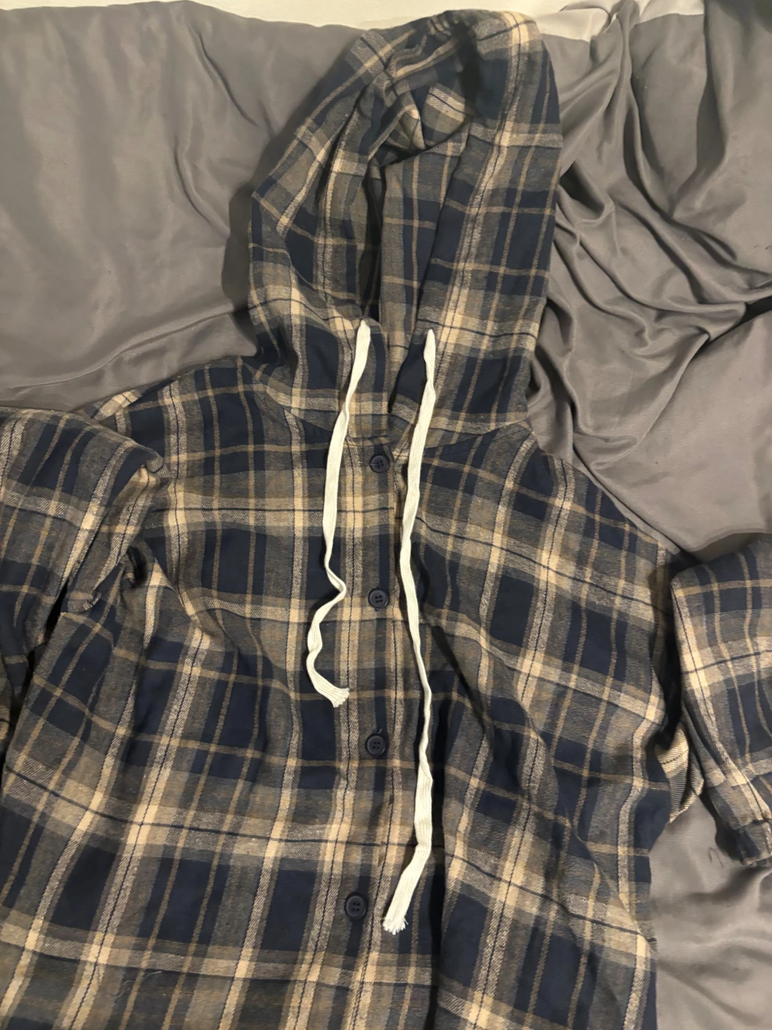 Brown-black loose hoodie - 2