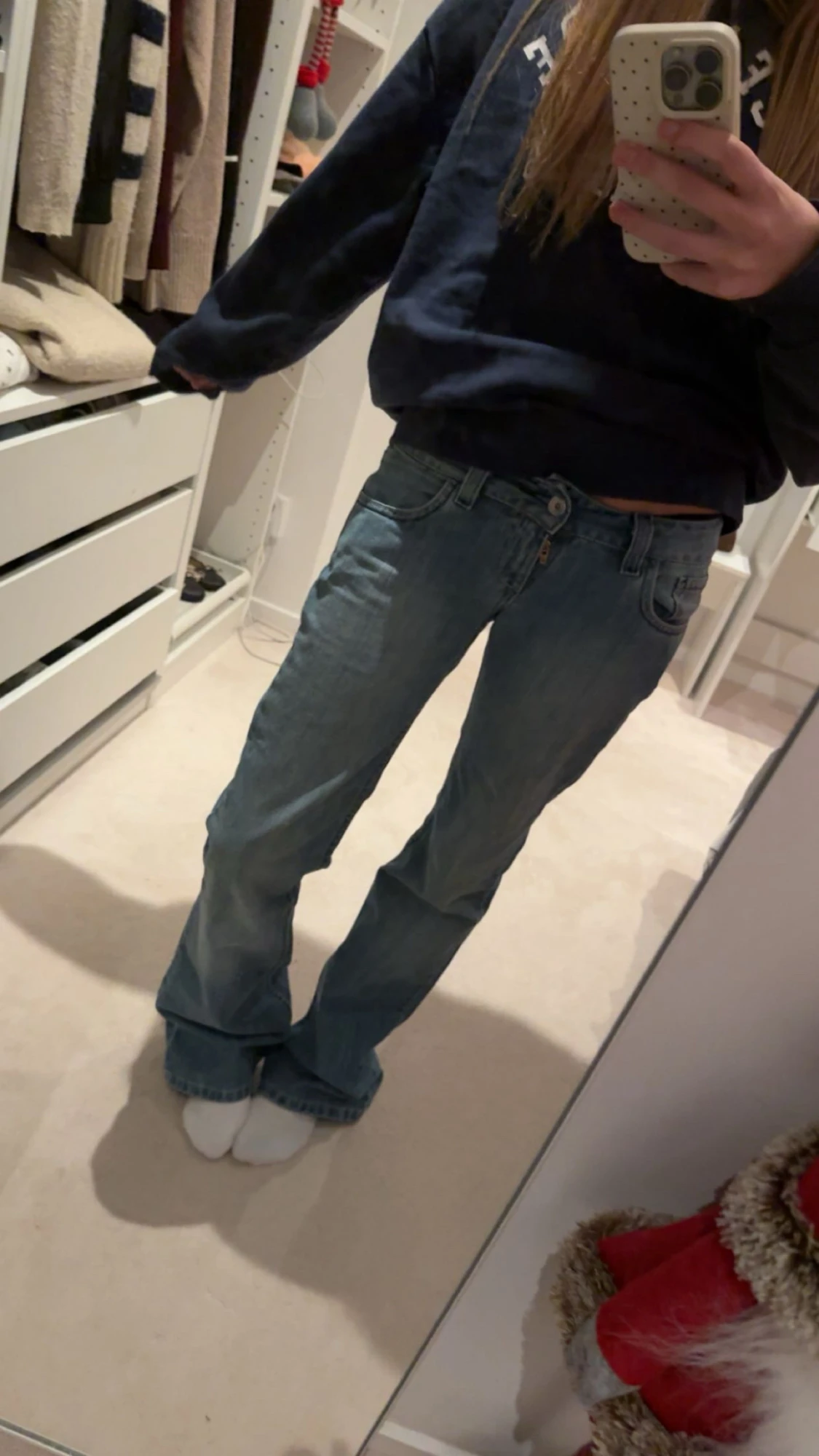 Blå bootcut jeans 
