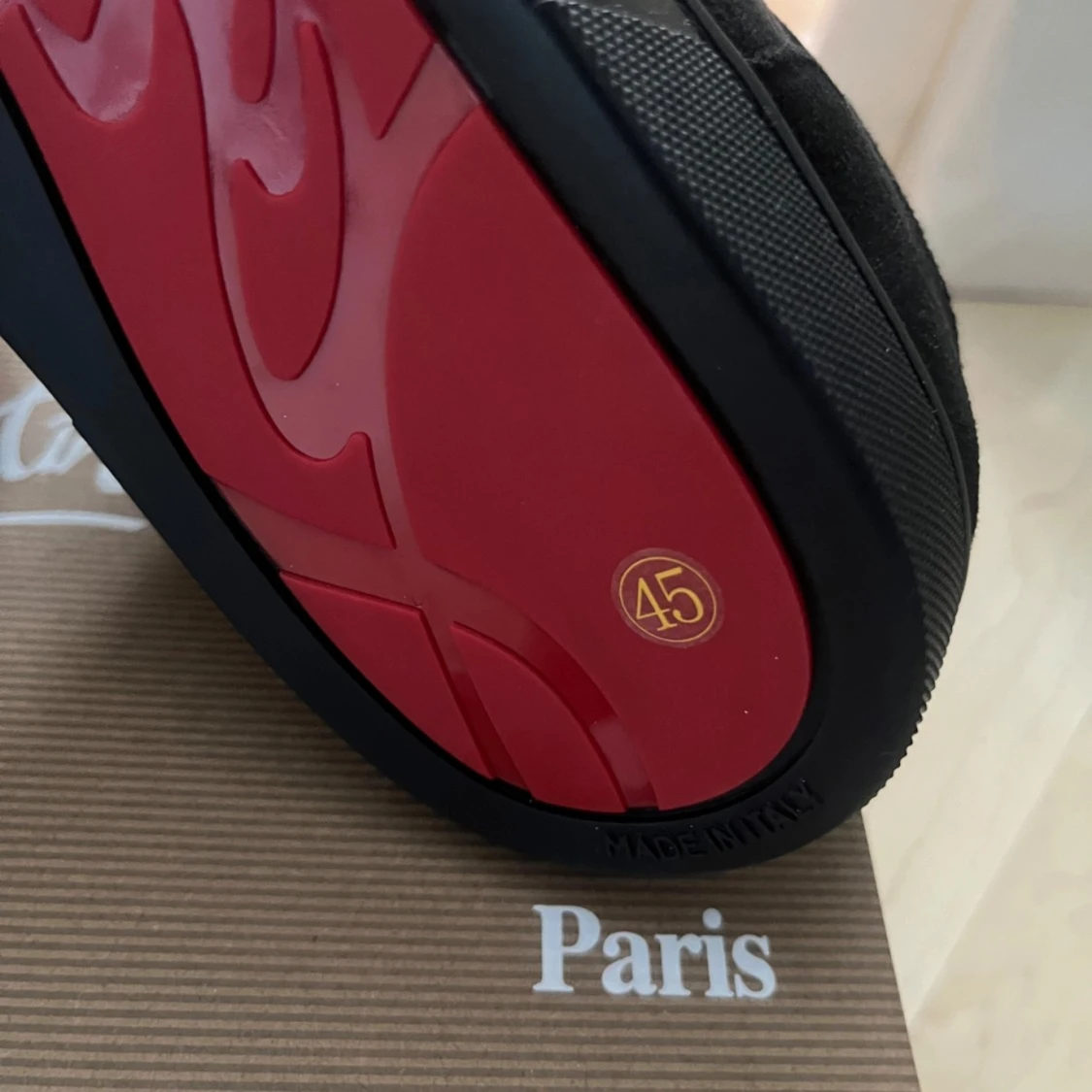 Christian Louboutin svarta sneakers med nitar - 2