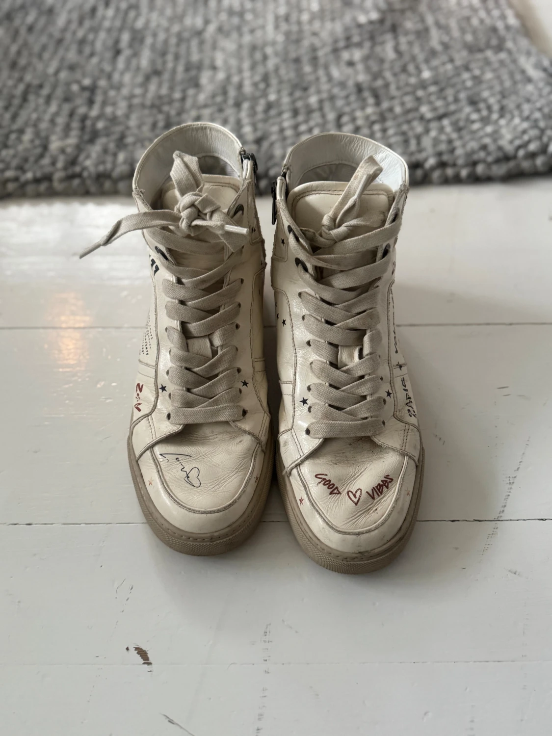 Zadig & Voltaire vita höga sneakers - 4