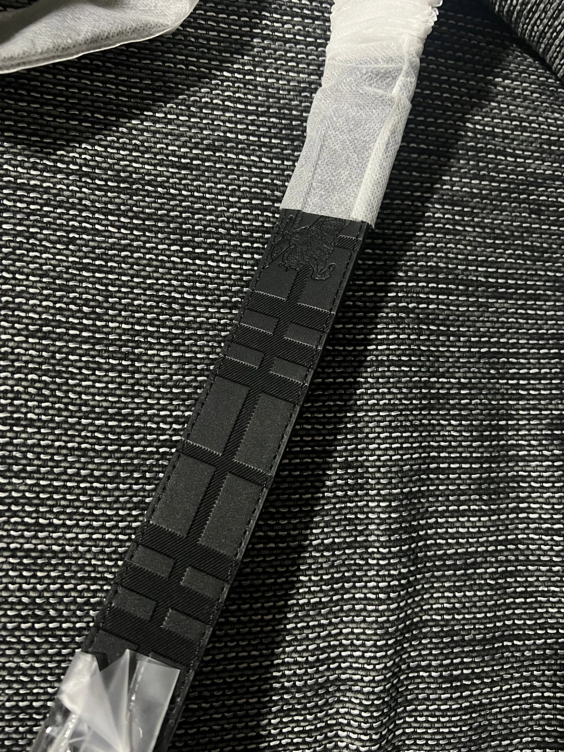 Burberry rutigt skärp med guldspänne - 2