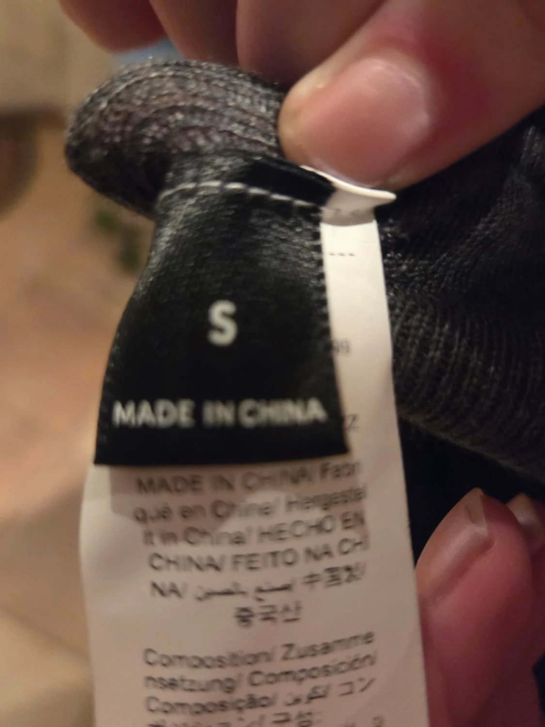 Grå offshoulder topp i ribbad  - 1