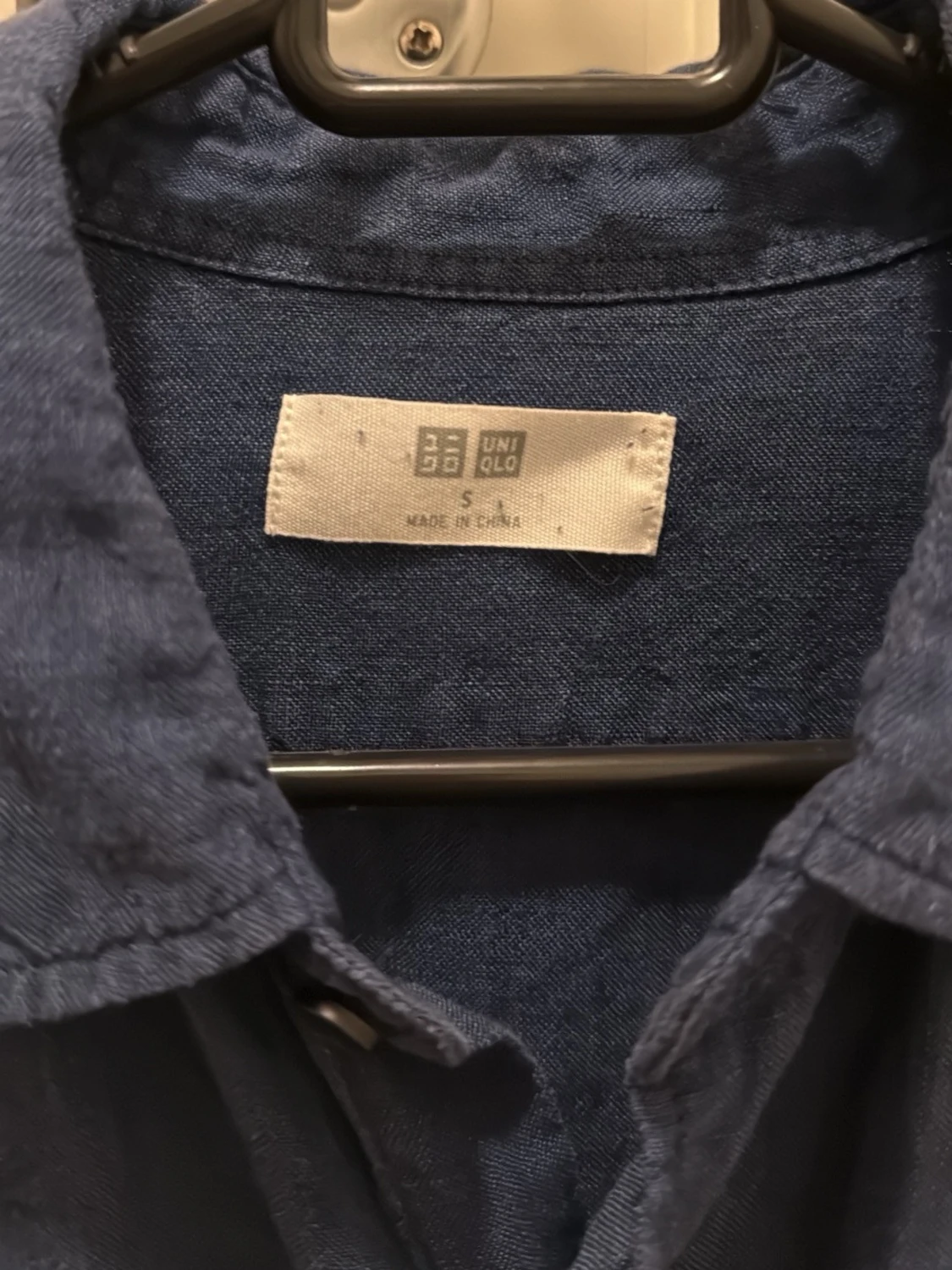 Blå linneskjorta från Uniqlo - 1