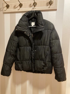 Svart pufferjacka med hög krage - Svart pufferjacka från H&M med hög krage.Jackan har dragkedja framtill och två sidofickor.