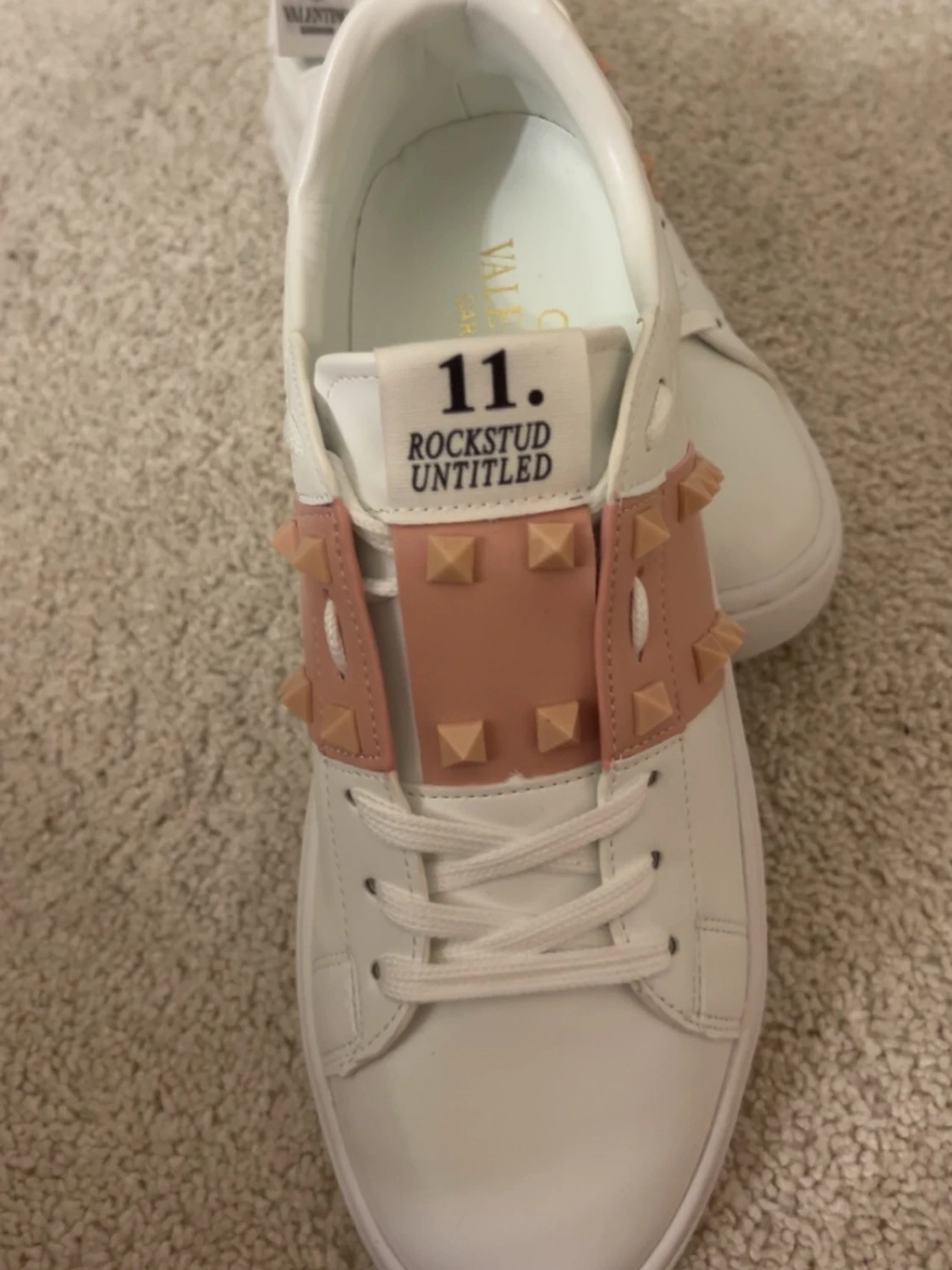 Valentino Rockstud sneakers vit/rosa - 3