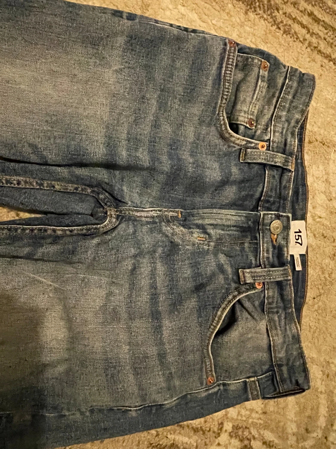 Blå jeans straight fit - 1