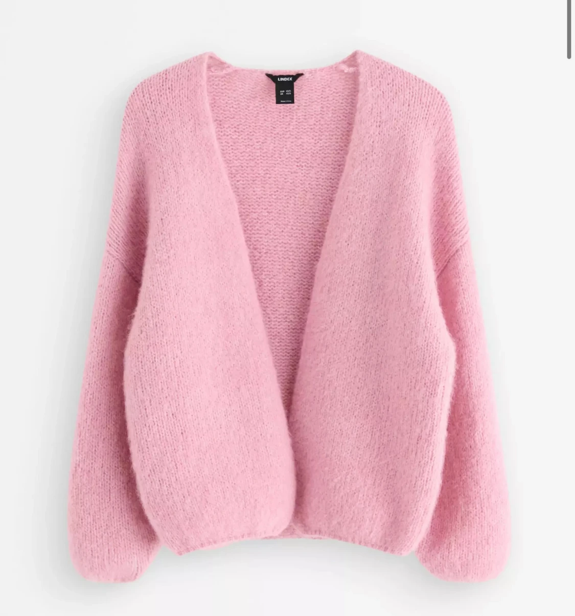 Ljusrosa stickad kofta från Lindex