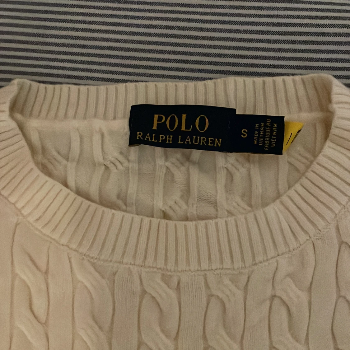 Vit kabelstickad tröja Polo Ralph Lauren - 1