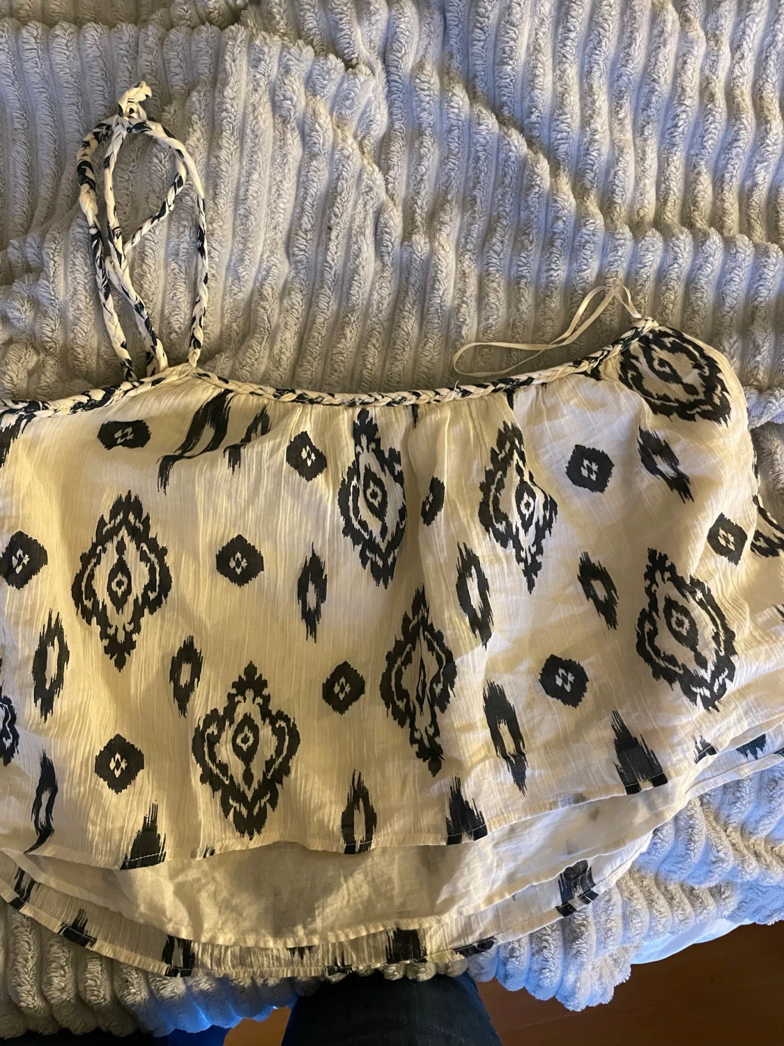 Vit och svart mönstrad linnetopp💘 - 5