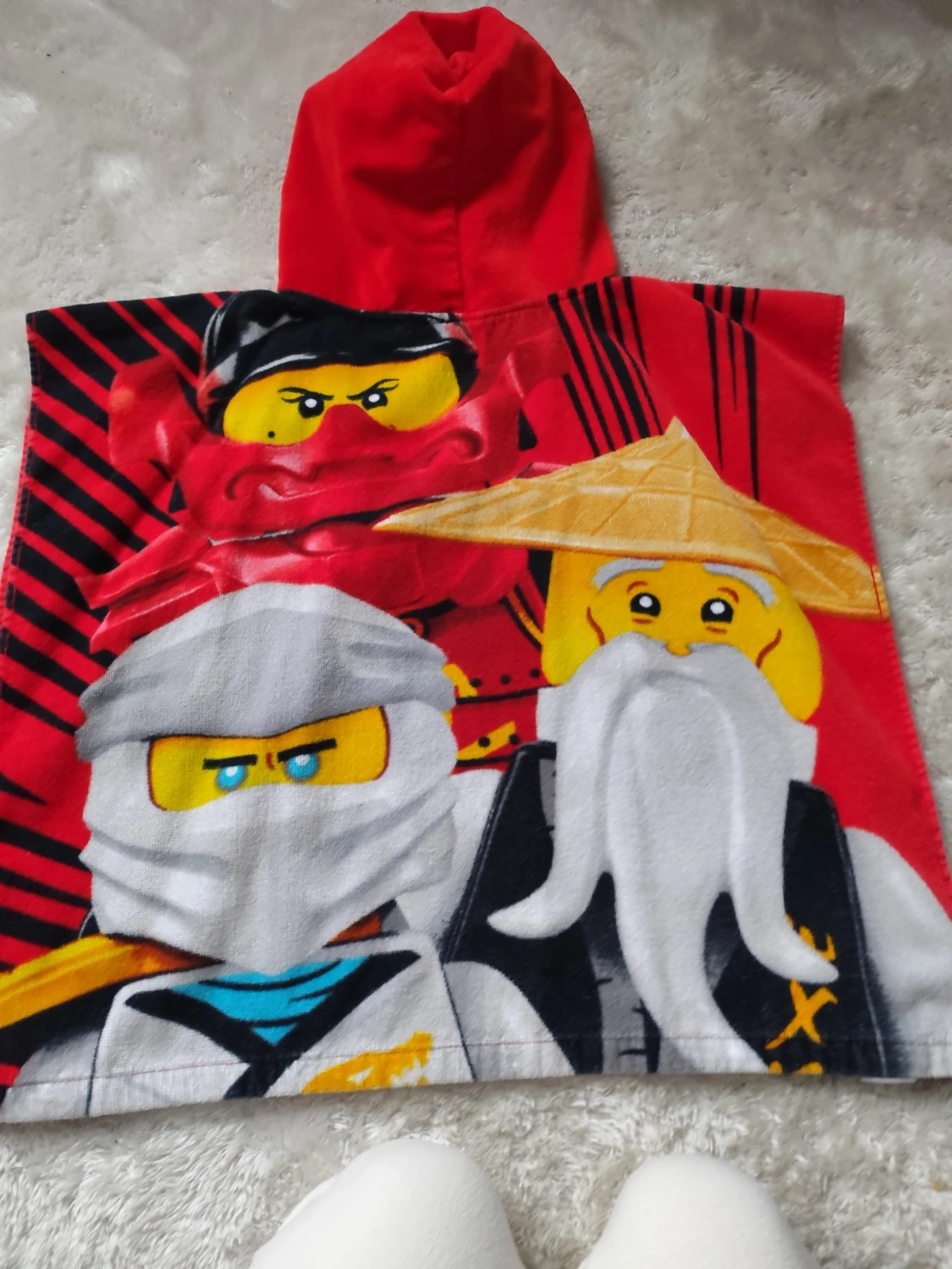 Ninjago röd huva badponcho - 3