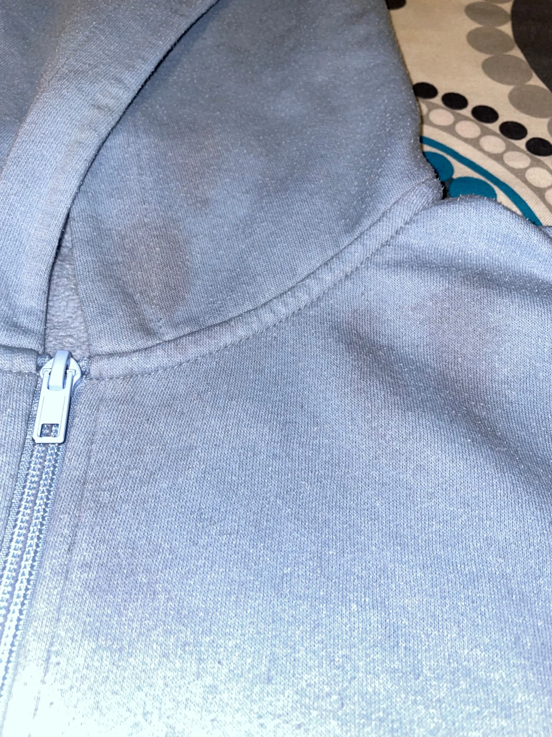 Ljusblå hoodie från H&M med dragkedja - 1