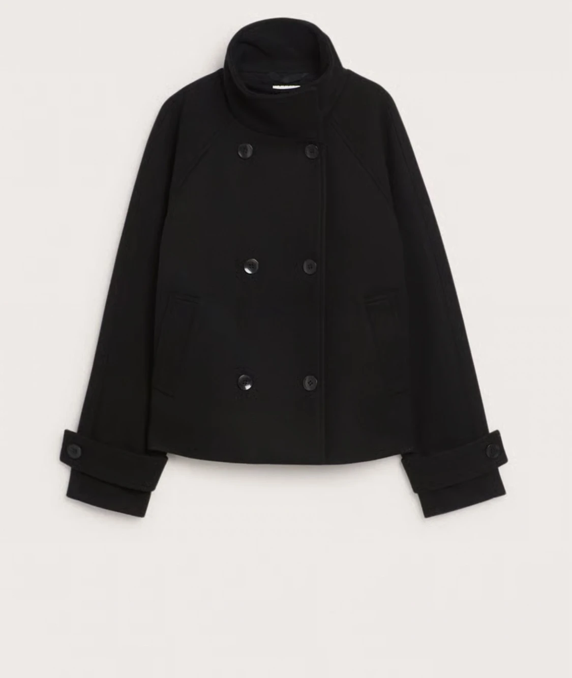 Svart skepparkavaj med knappar