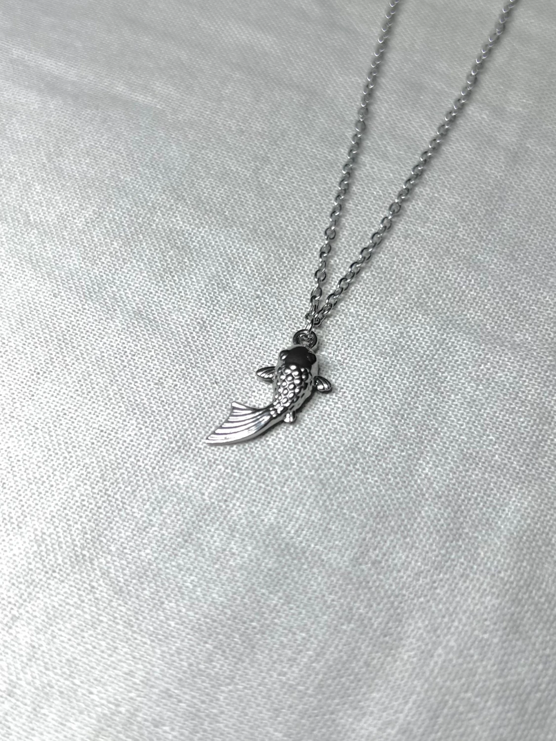 Minimalist Silver Koi - 1