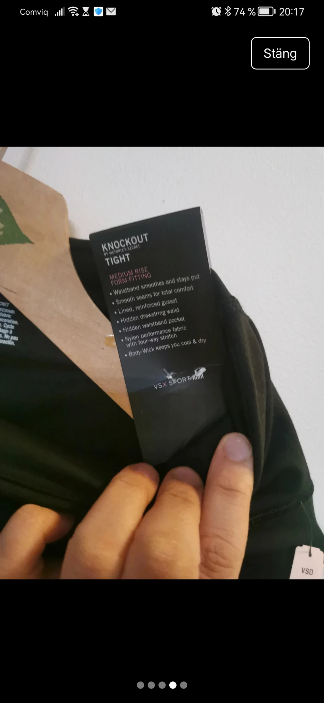 Svarta VSX Sport leggings med tryck träningsbyxor  - 3