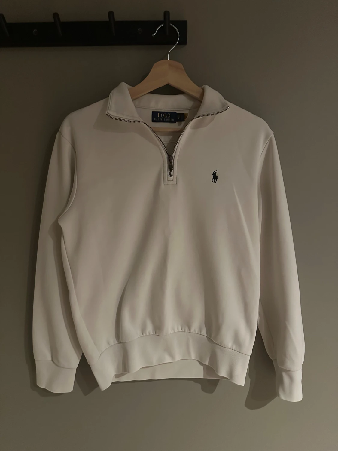 Vit half zip tröja Polo Ralph Lauren