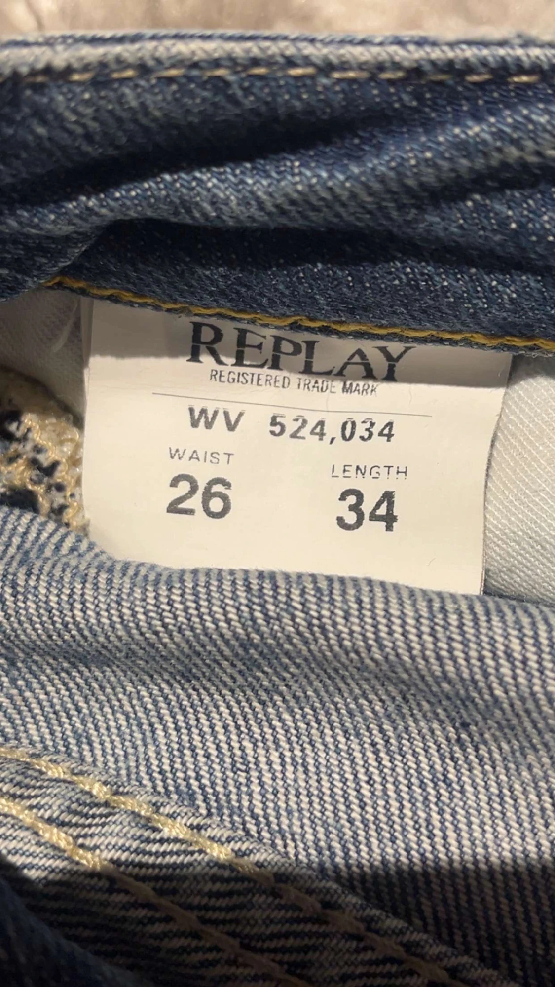 Blå Replay jeans, midwaist, straight fit - 1